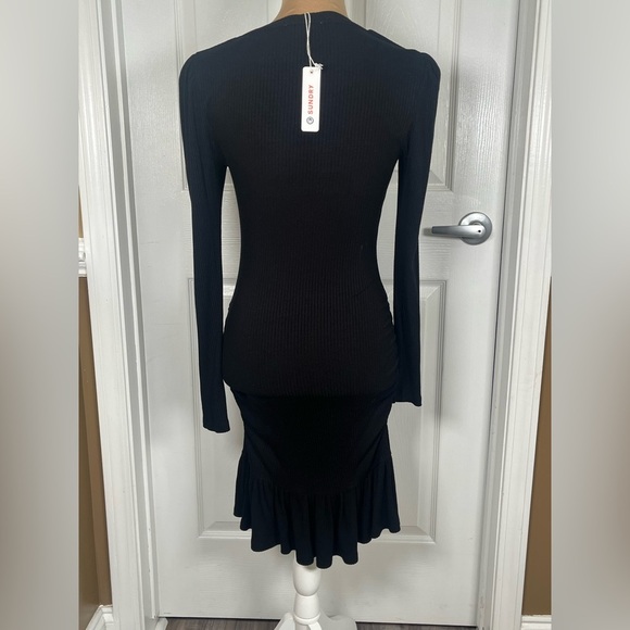 Sundry Black Long Sleeve Dress NWT - Picture 9 of 14